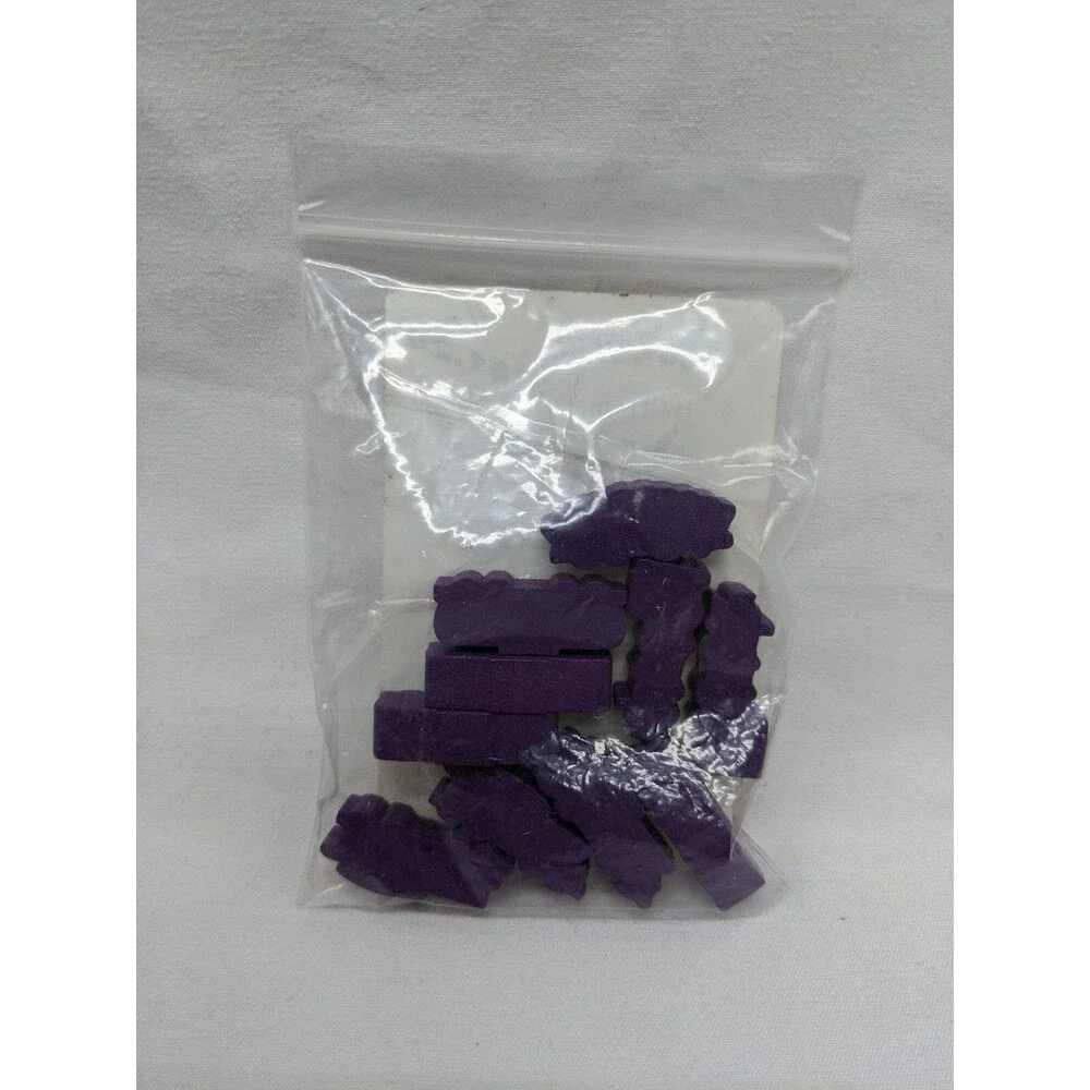 Mayday Games Purple Wood 10 Train Token Set